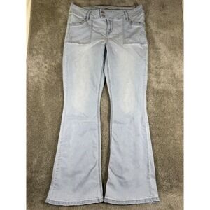 YMI Jeans USA Light Wash Flare Leg Denim Jeans Size 13/31 Stretch Blue